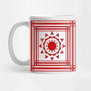 Red Bohemian Tribal Sun Mug